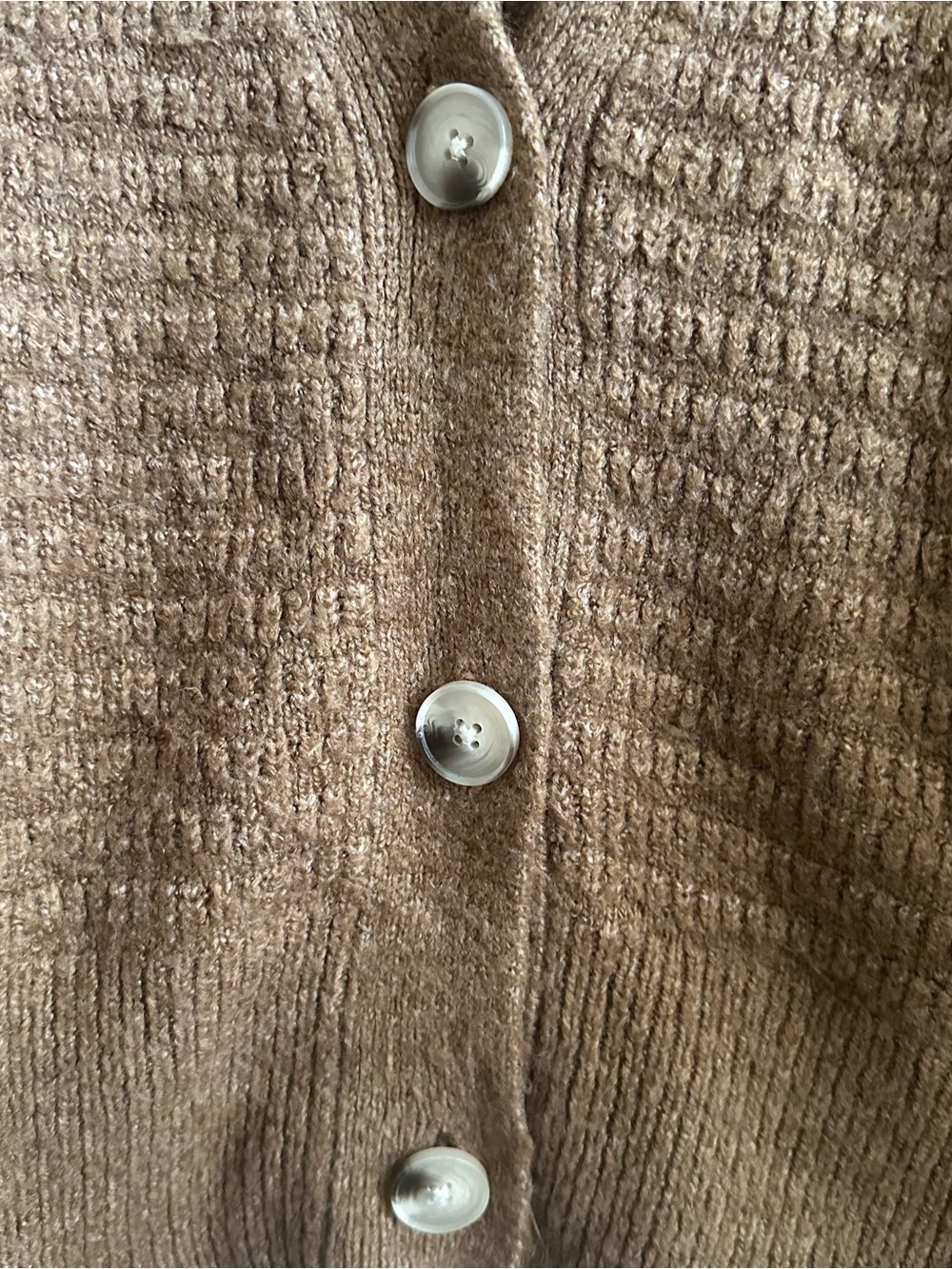 Prologue knit cropped cardigan, cozy slouchy fit in a beautiful camel color - Picture 3 of 5